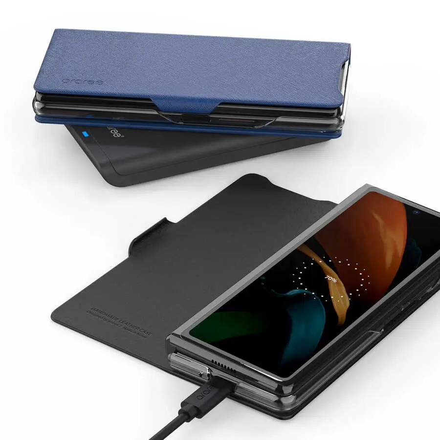 Galaxy Z Fold 2 Kapaklı Standlı Kılıf - Araree Bonnet