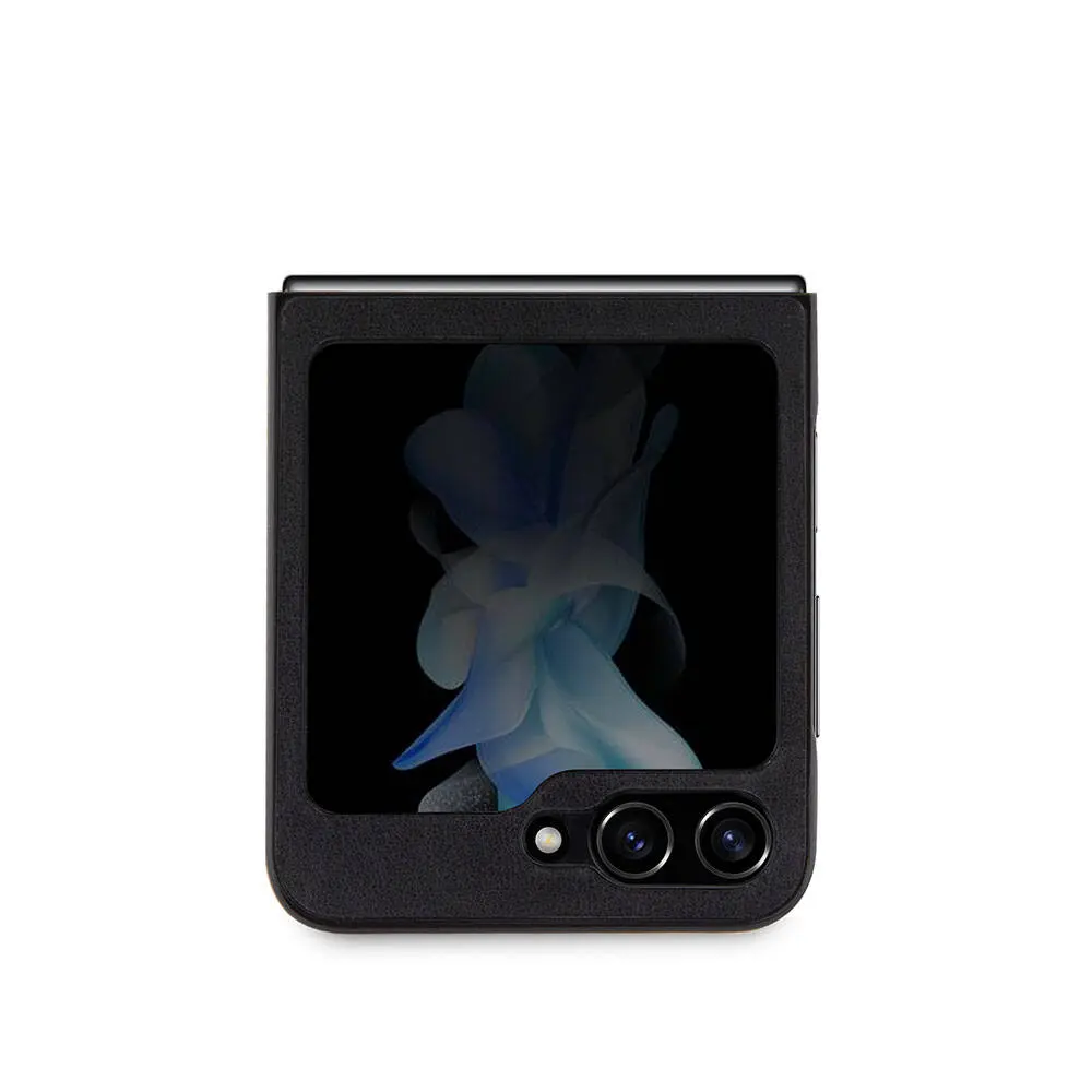 Galaxy Z Flip 5 Ferrari Lisanslı PU Deri Metal Logolu Kılıf
