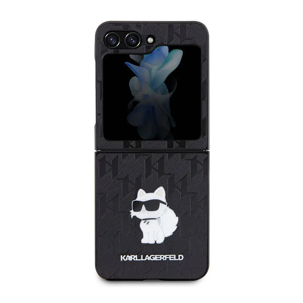 Galaxy Z Flip 5 Kılıf, Lisanslı Choupette Saffiano Kapak - Karl Lagerfeld