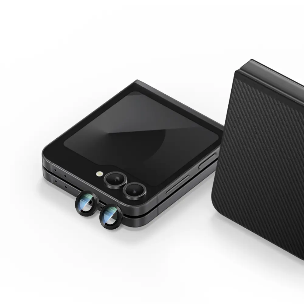 Galaxy Z Flip 6 CaseWorld Alloy Serisi Oleofobik Anti Reflective Kamera Lens Koruyucu