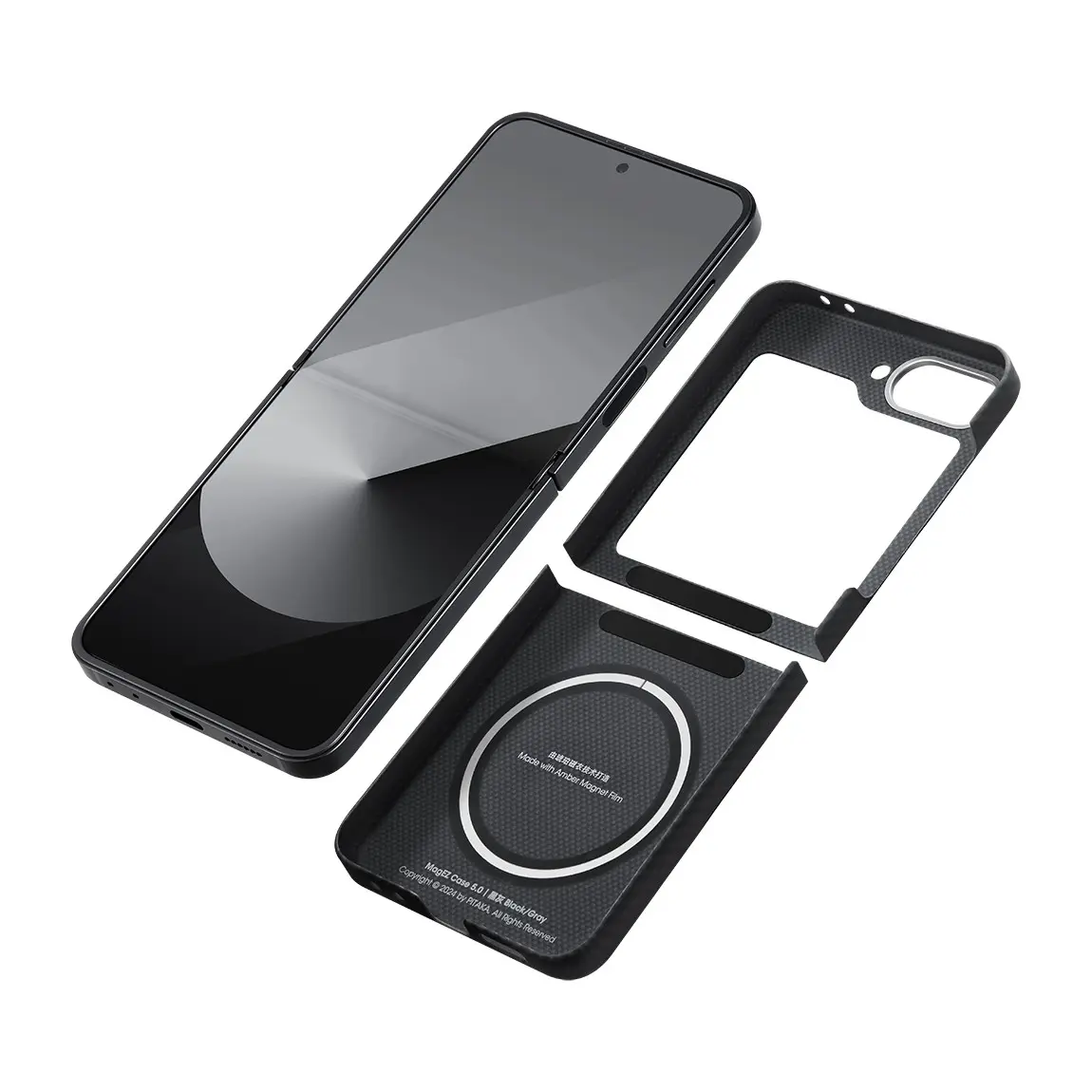Galaxy Z Flip 6 MagSafe Uyumlu Aramid Fiber Kılıf - Pitaka Ultra-Slim Classic