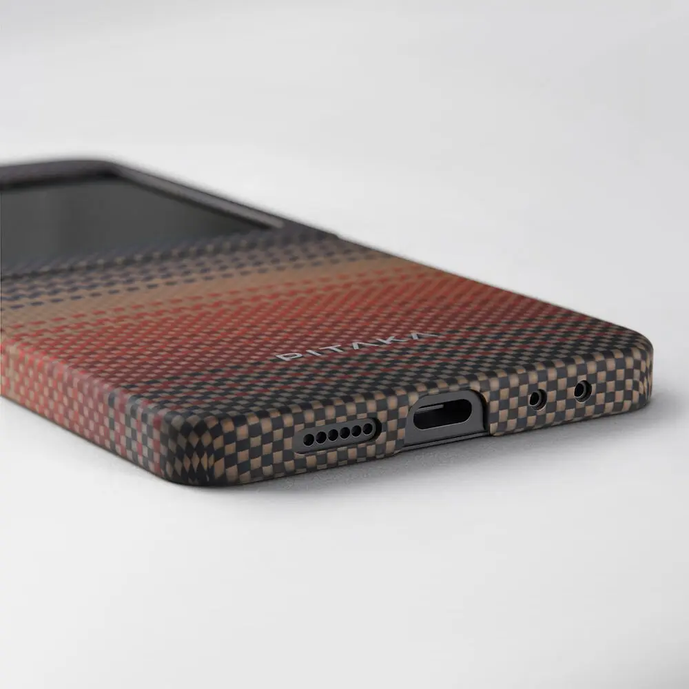 Galaxy Z Flip 6 MagSafe Uyumlu Aramid Fiber Kılıf - Pitaka Sunset