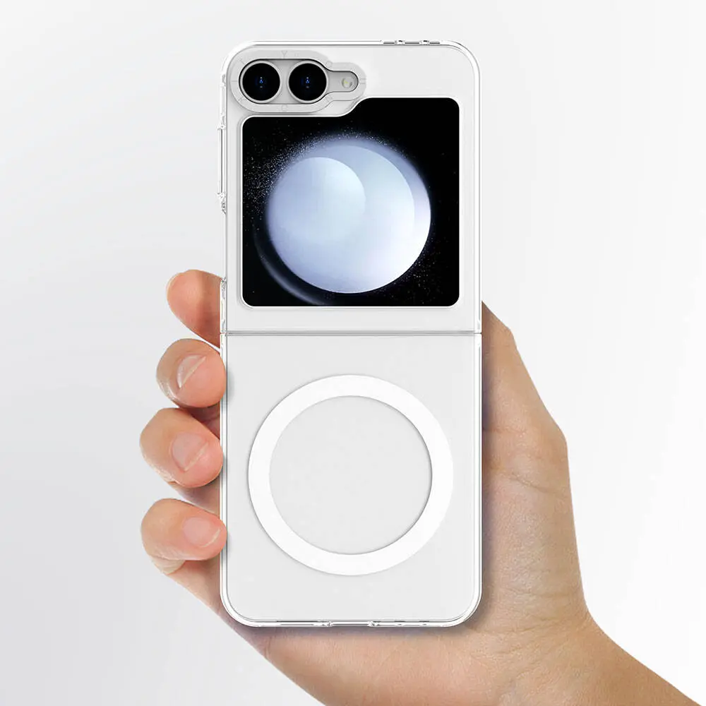 Galaxy Z Flip 6 MagSafe Uyumlu Şeffaf Kılıf - Youngkit Crystal Shield