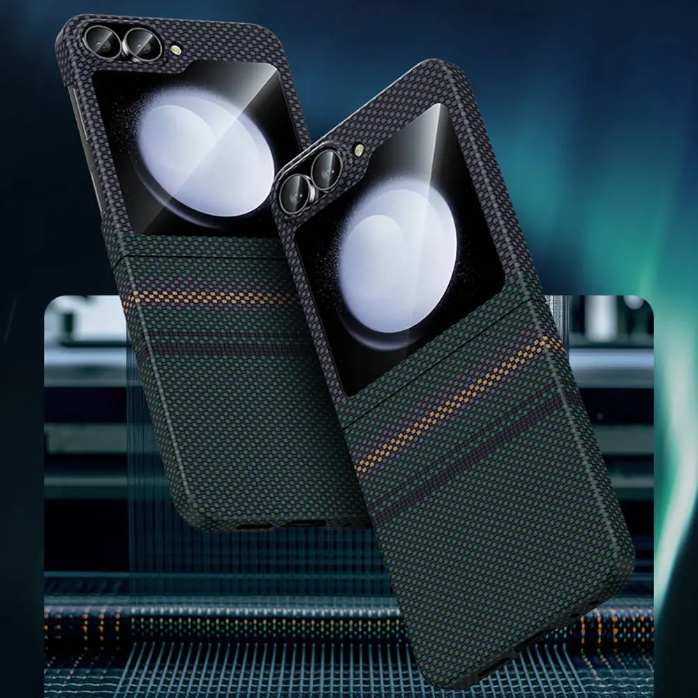 Galaxy Z Flip 6 Kevlar Karbon Fiber Tasarımlı Kılıf - Benks Aurora ArmorAir