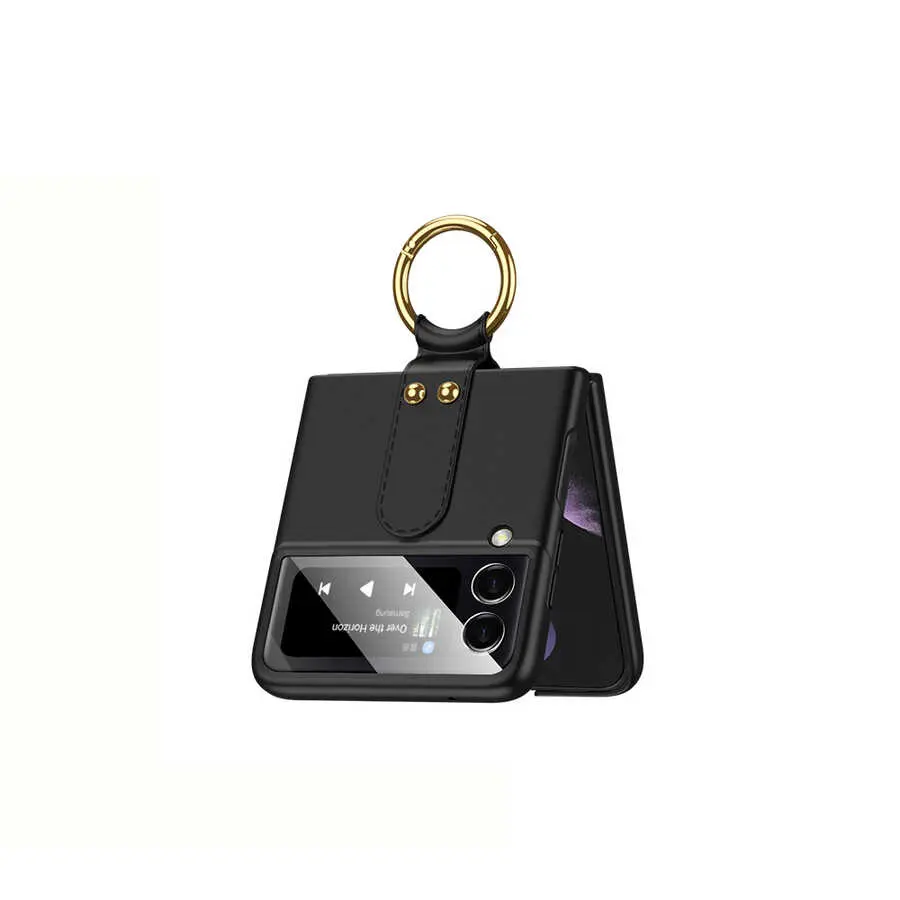 Galaxy Z Flip 3 Kılıf Zore Flip Ring Kıpta Kapak
