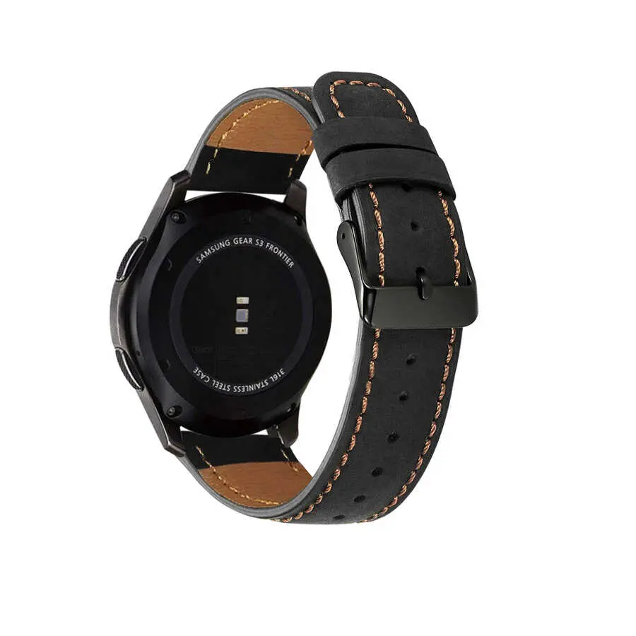 Gear S3 22mm Deri Saat Kordonu - Zore KRD-29