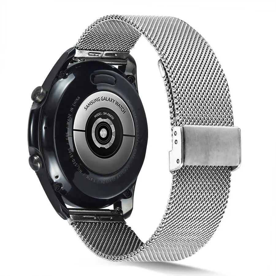 Gear S3 22mm Tel Örgülü Metal Saat Kordonu - Zore KRD-45