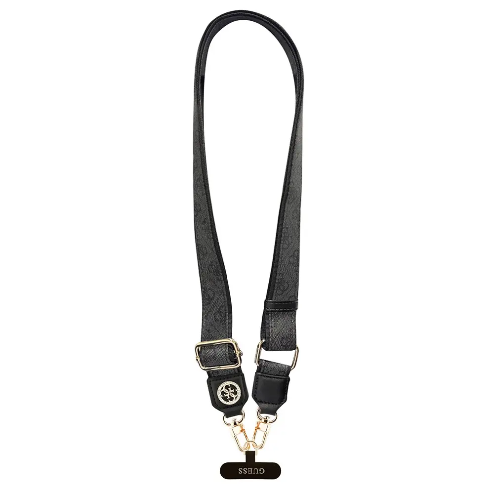 Guess Lisanslı Taşlı 4G Metal Logolu Çapraz Telefon Askı Kayışı 150 cm