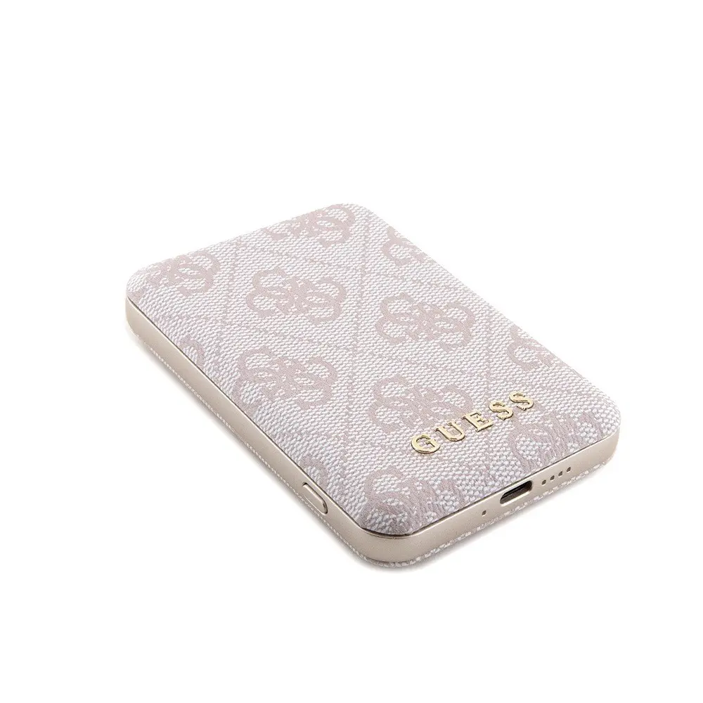 Guess 4G Desenli 5000 mAh MagSafe Uyumlu Kablosuz Powerbank, 15 W