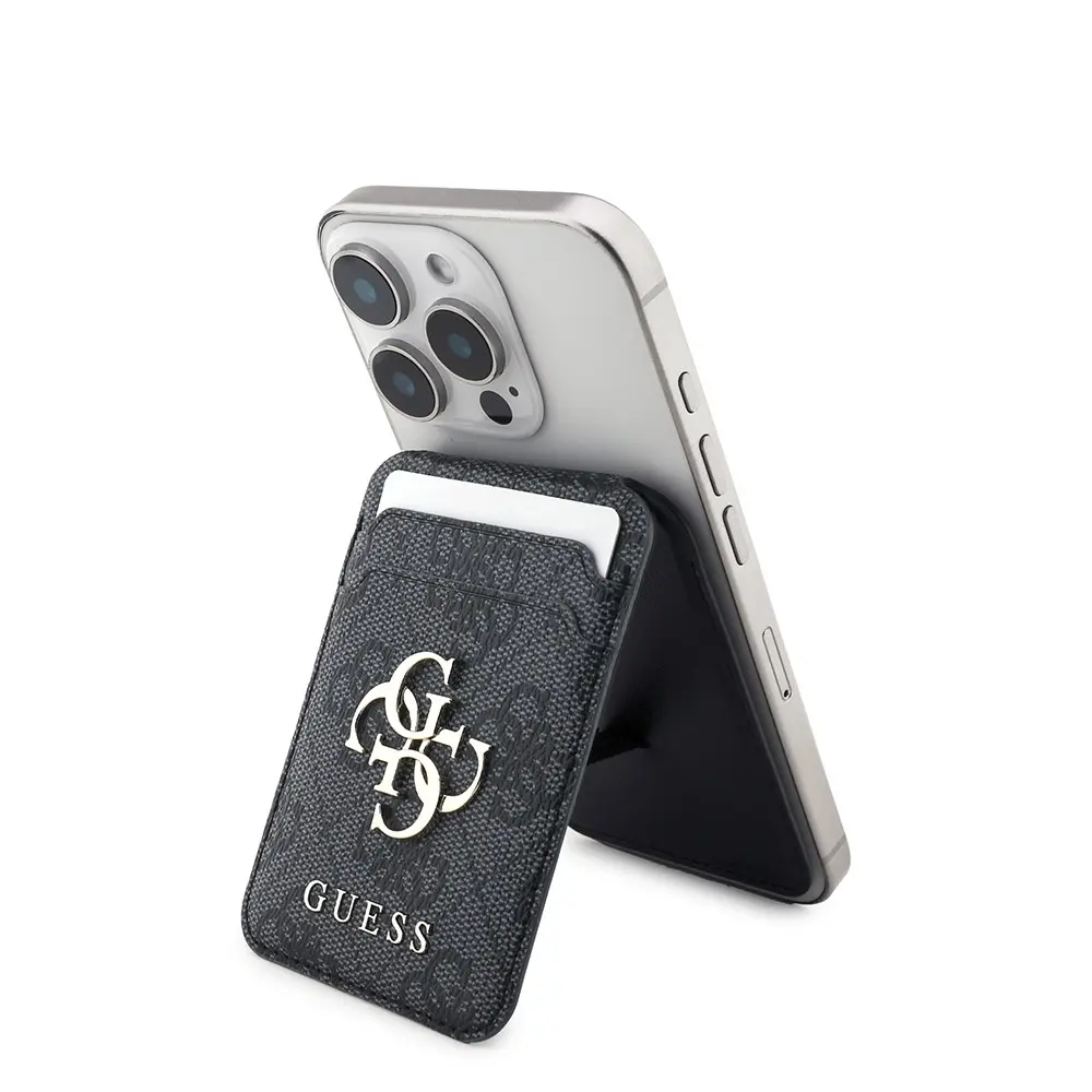 Guess Lisanslı PU Deri 4G Desenli Standlı Manyetik Kartlık