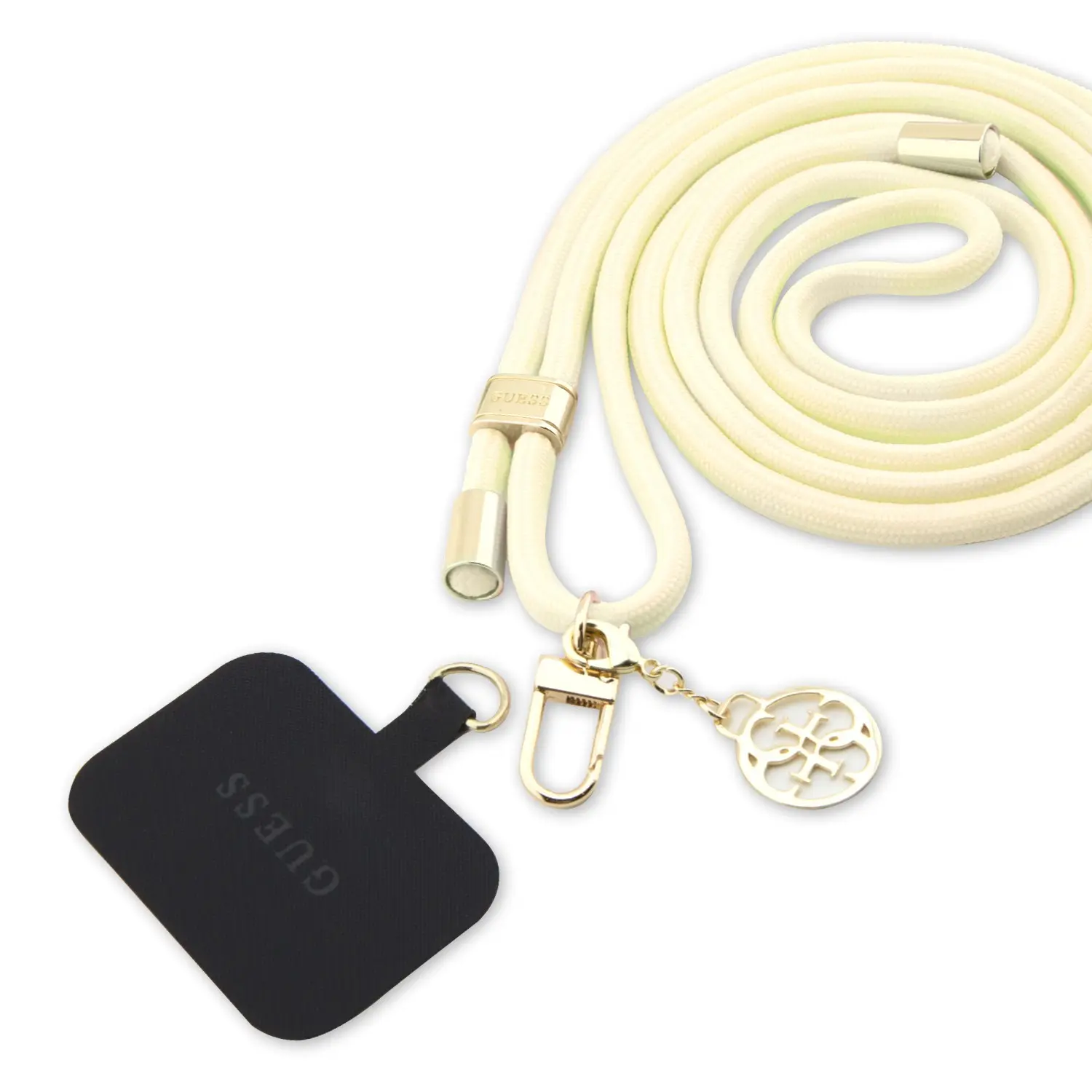 GUESS Metal Logolu Cep Telefonu Askı İpi - Pembe, Krem, Lila, Siyah