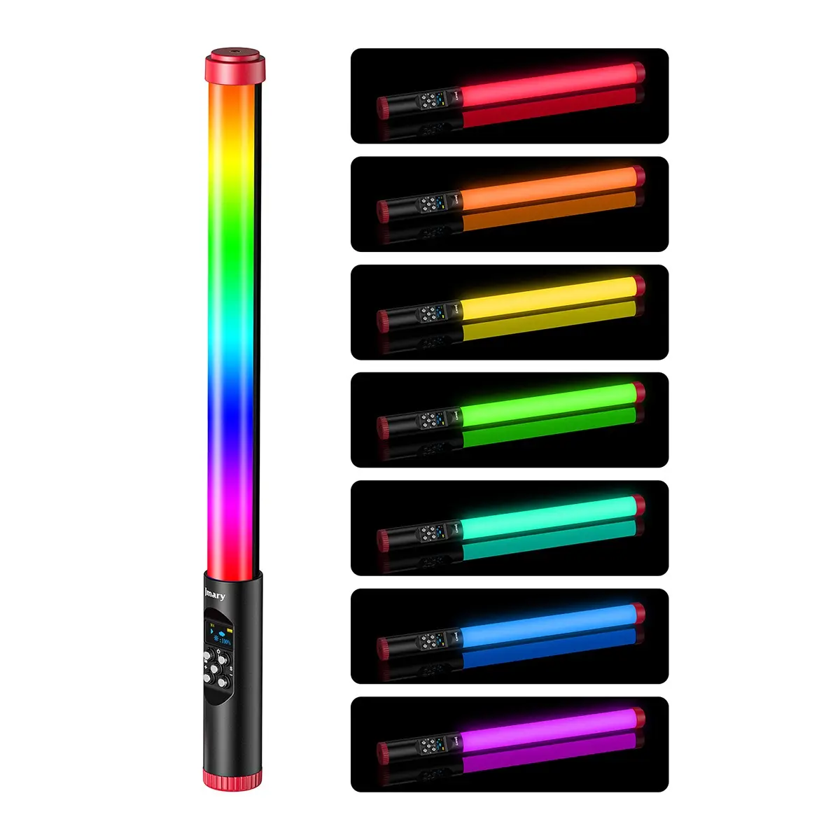 Jmary FM-128RGB OLED Ekranlı RGB Aydınlatma Çubuğu, IPX8