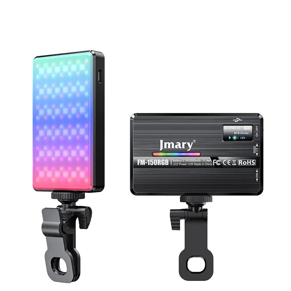 Jmary FM-150RGB RGB LED Telefon ve Kamera Üstü Video Işığı