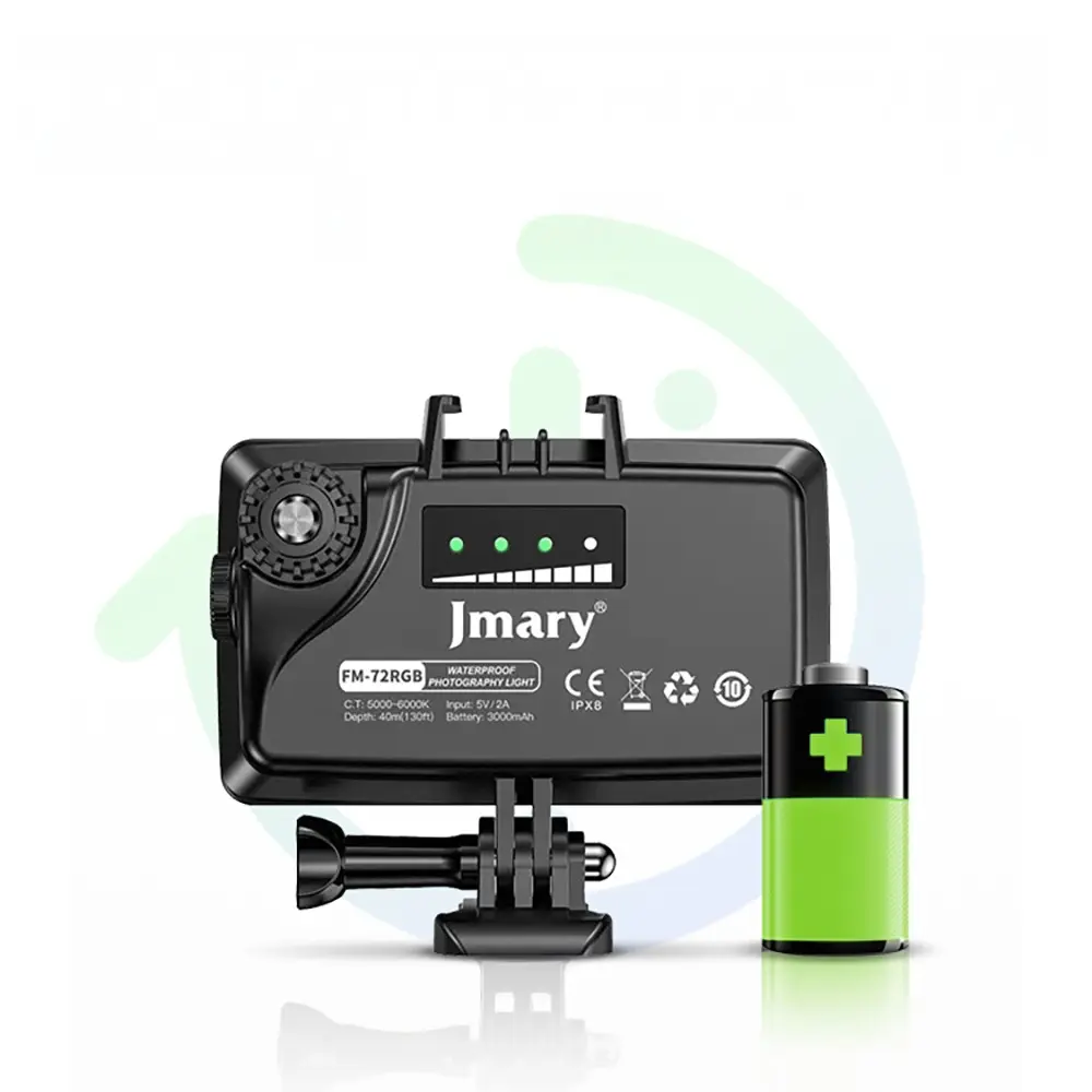 Jmary FM-72RGB IPX8 Su Altı Kamera Işığı, 5000 LUX RGB