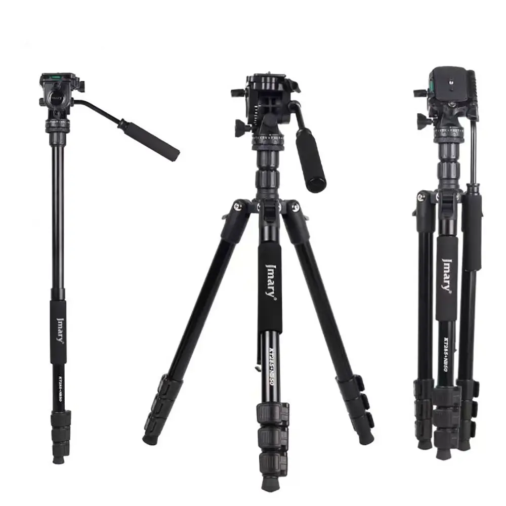 Jmary KT285+NB50 Ayarlanabilir Başlıklı Tripod, 175 cm ve 3 kg Taşıma Kapasiteli