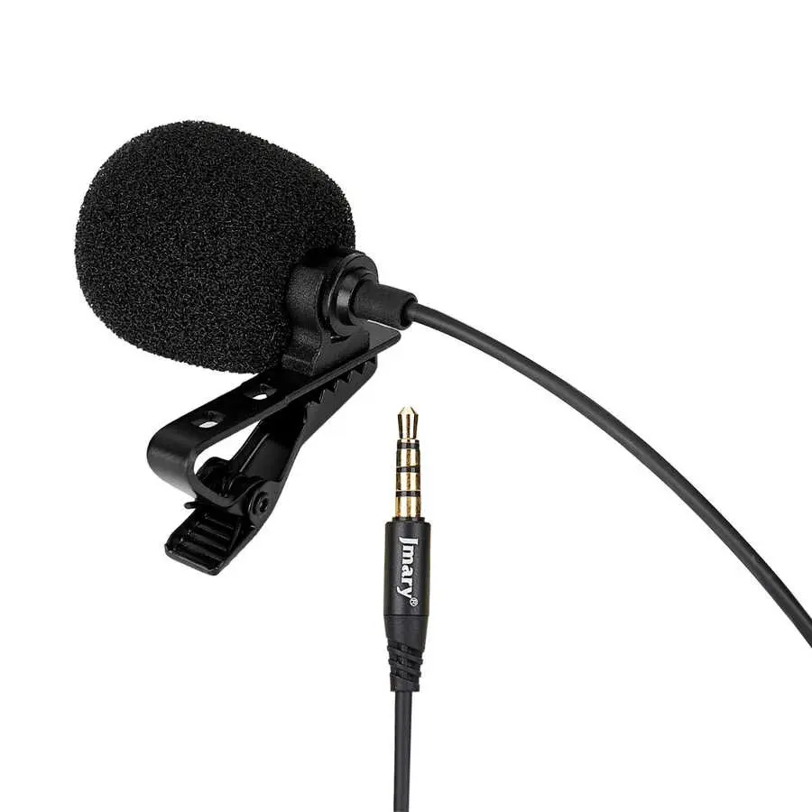 Jmary MC-R1 Yaka Klipsli Kondenser Mikrofon, 3.5 mm Altın Jack