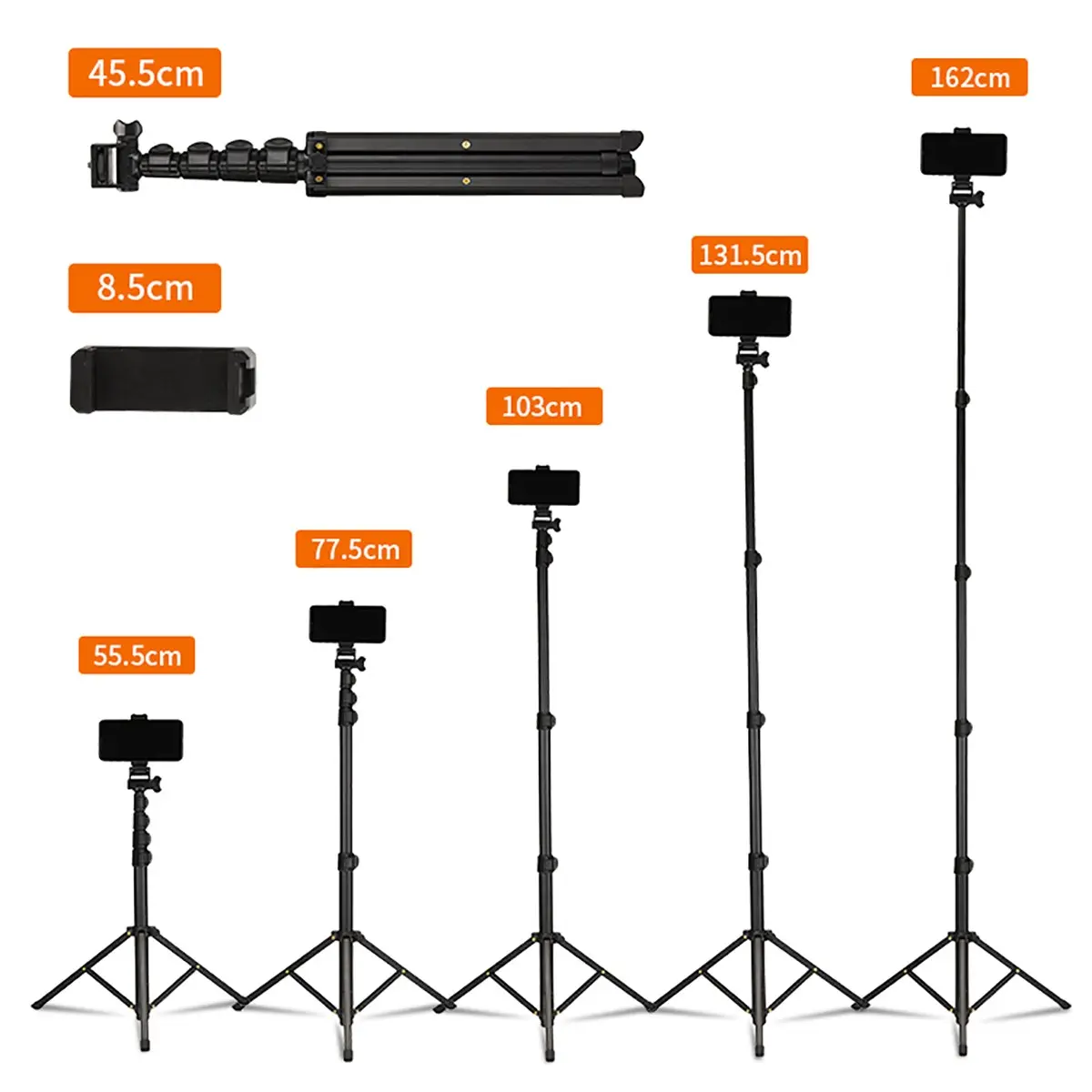 Jmary MT-39 2'si 1 Arada Monopod Tripod, 153 cm ve 360 Derece Başlık