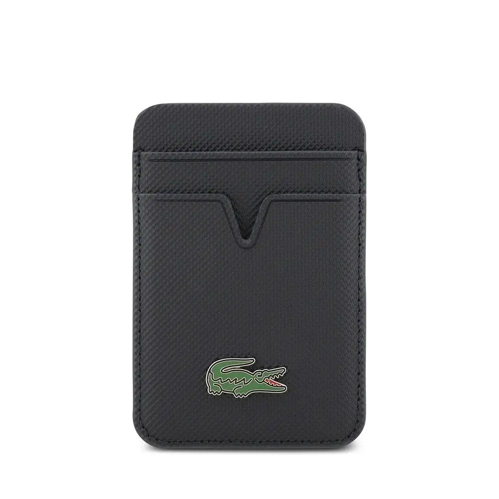Lacoste Lisanslı 2 Hazneli PU Pike Desenli Manyetik Kartlık