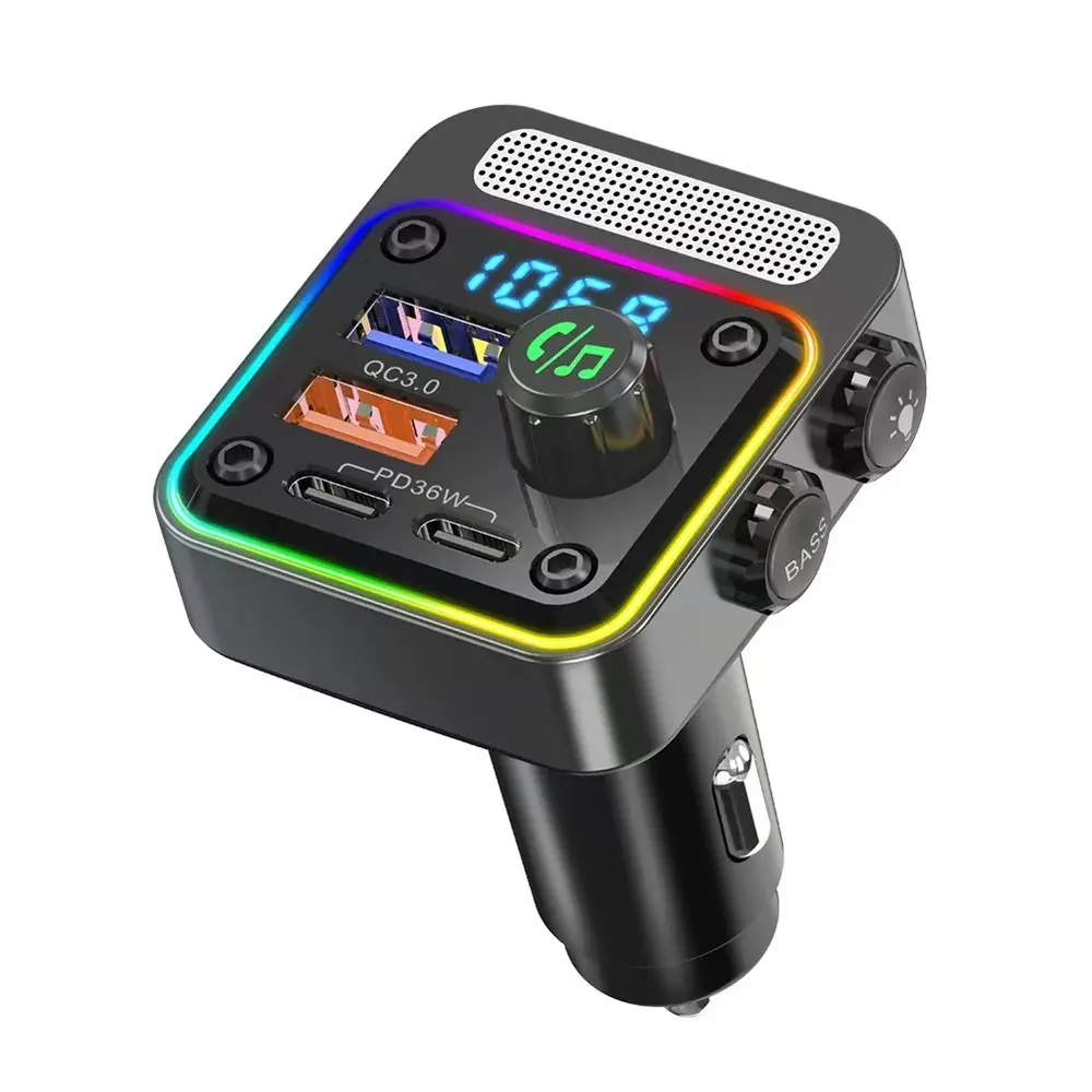 Lapas FMT-01 36W Hızlı Şarj Destekli Dijital Göstergeli Bluetooth FM Transmitter