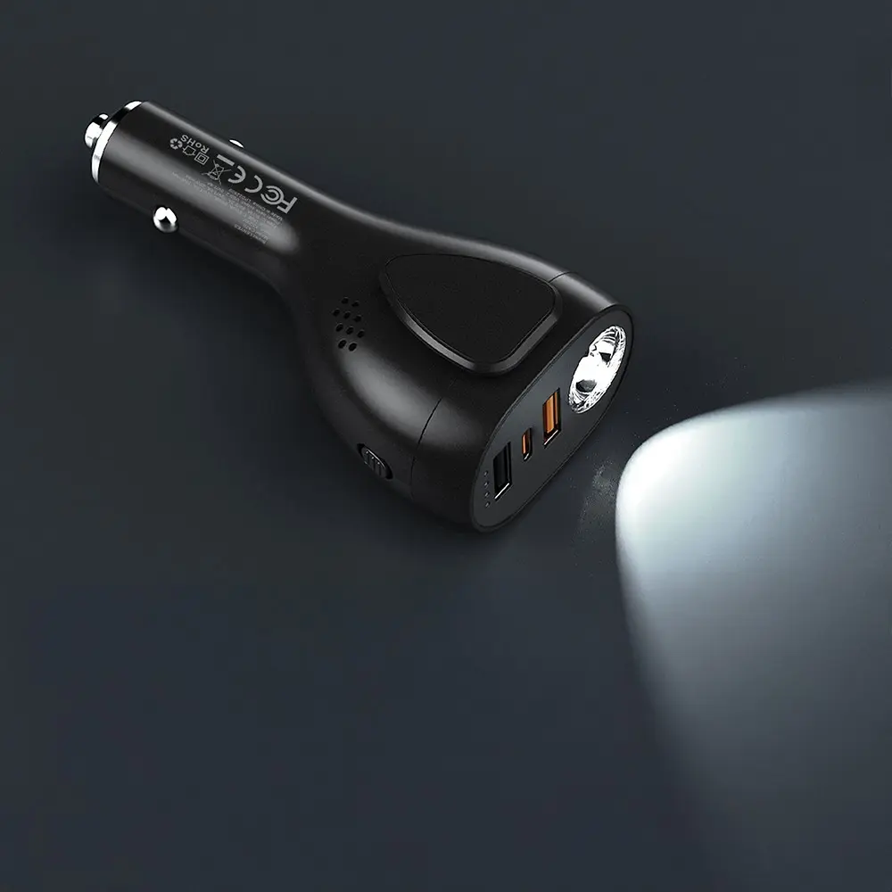 Lenyes CA70 Type-C ve Çift USB-A Araç Şarj Aleti, 20W ve Powerbank