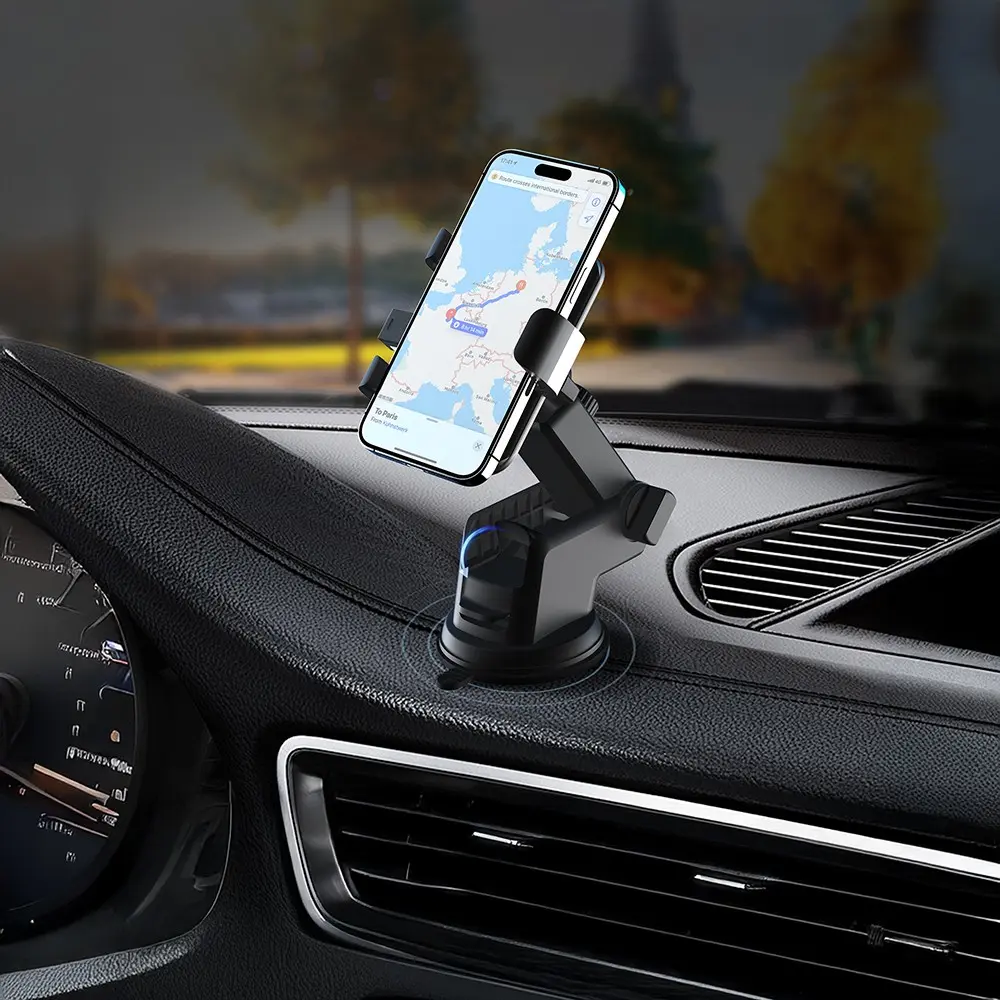 Lenyes CR195 Vantuzlu 360° Dönebilen Araç Telefon Tutucu