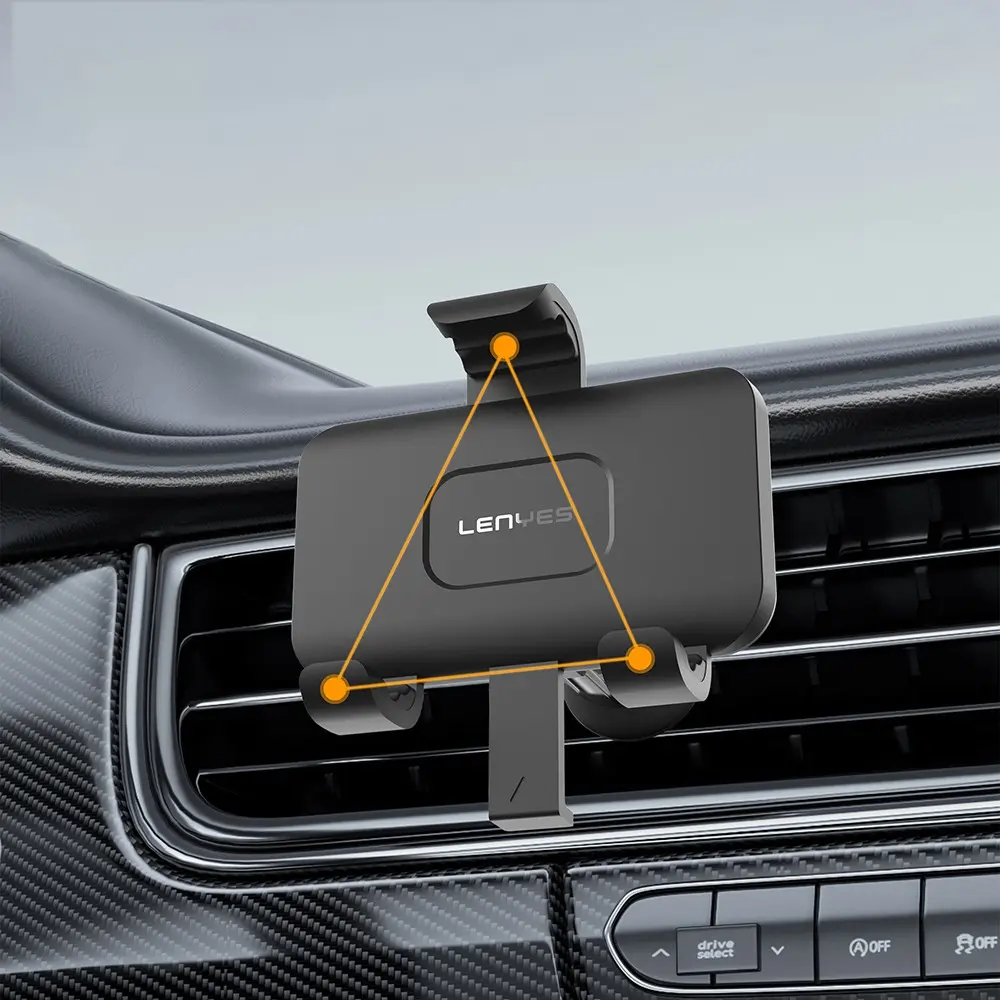 Lenyes CR196 360° Dönebilen Havalandırma Tipi Araç Telefon Tutucu