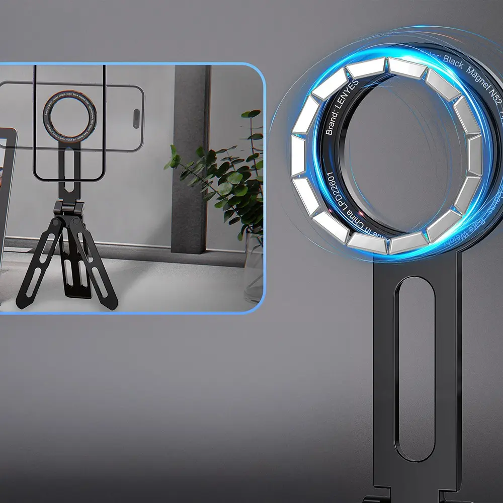 Lenyes CR208 Ayarlanabilir Manyetik Telefon Standı, Katlanabilir