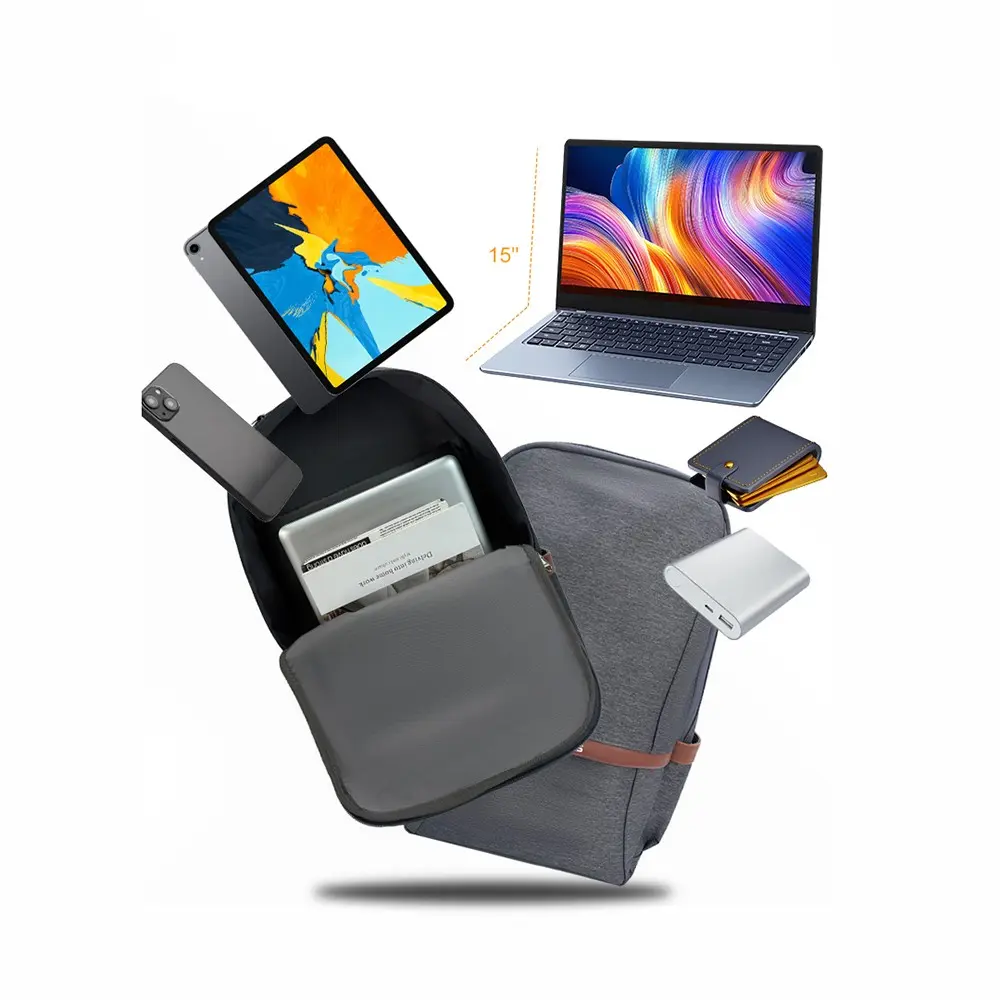Lenyes LB545 Rambler Serisi Su Geçirmez Sırt Çantası, 15 inç Laptop Bölmeli