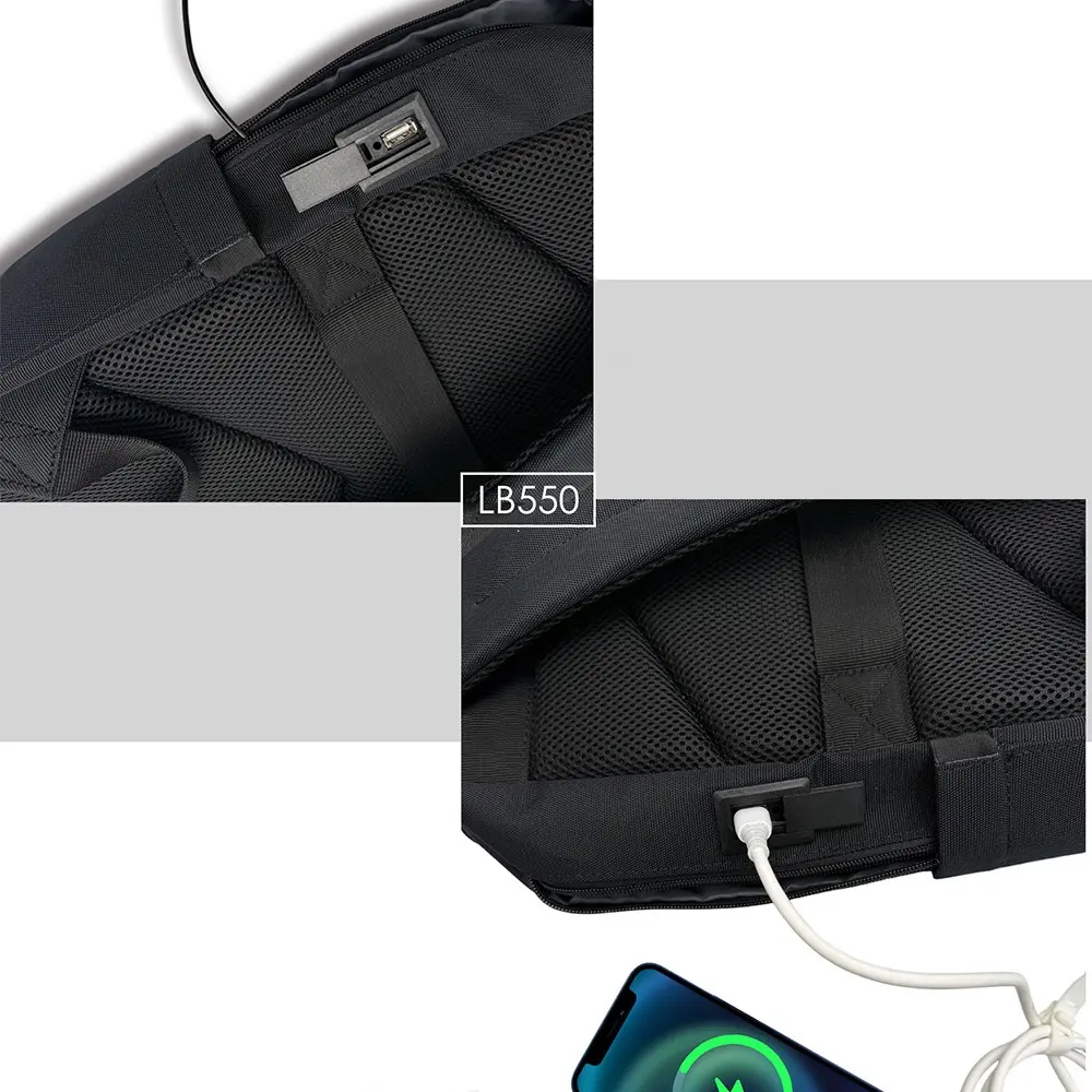 Lenyes LB550 Voyagers 1200D Su Geçirmez Seyahat Sırt Çantası, 16 inç Laptop Bölmeli