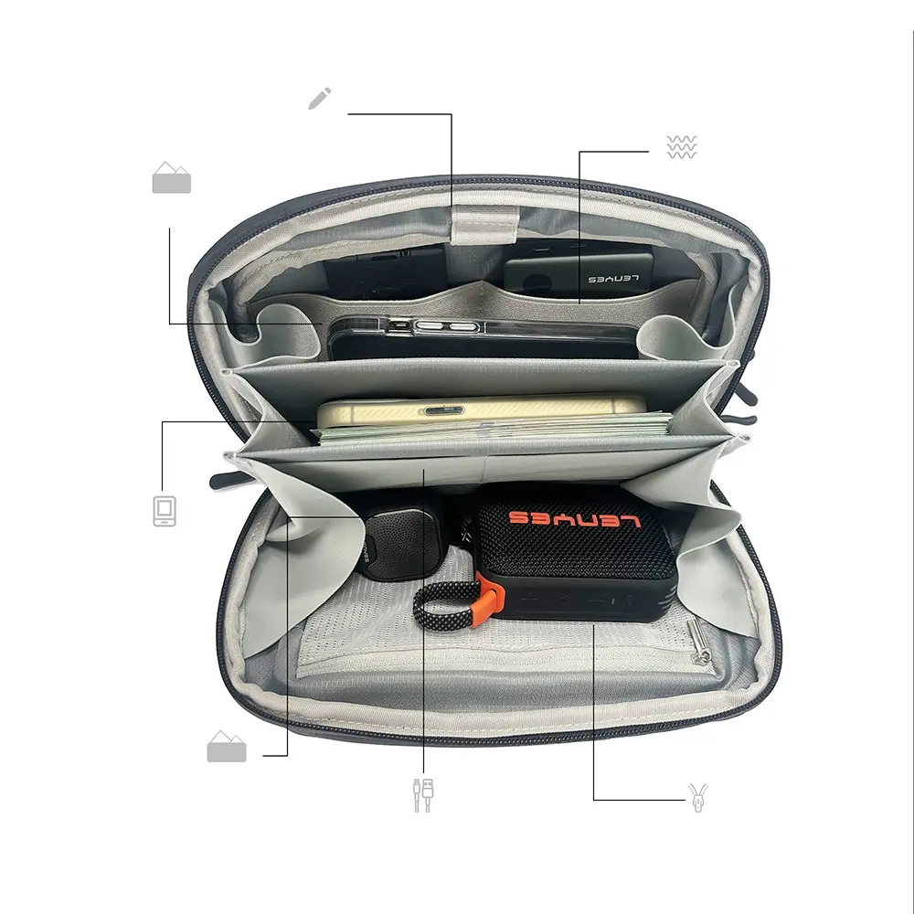 Lenyes LB561 Su Geçirmez Çapraz Askılı Aksesuar Çantası, 25.5cm