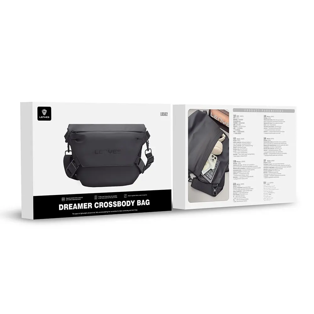 Lenyes LB562 Dreamer Crossbody Su Geçirmez Deri Tasarımlı Çapraz Vücut Çantası