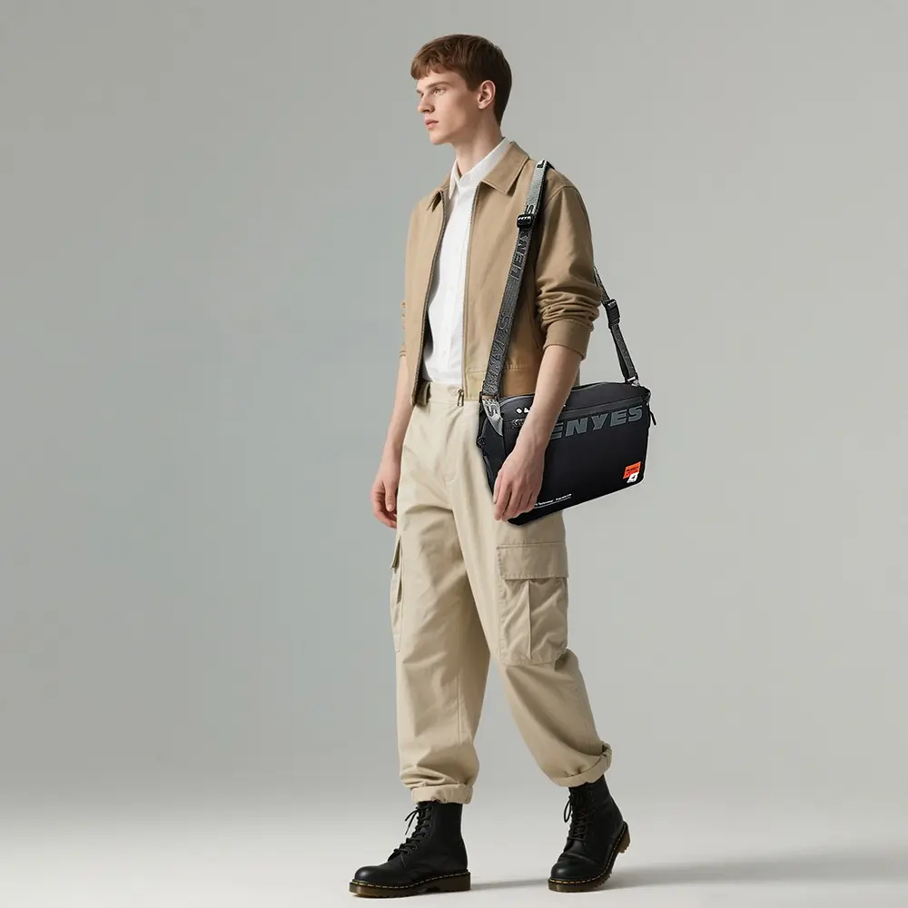 Lenyes LB594 Innovator Crossbody Çapraz Vücut Çantası, Manyetik Tokalı ve Su İtici