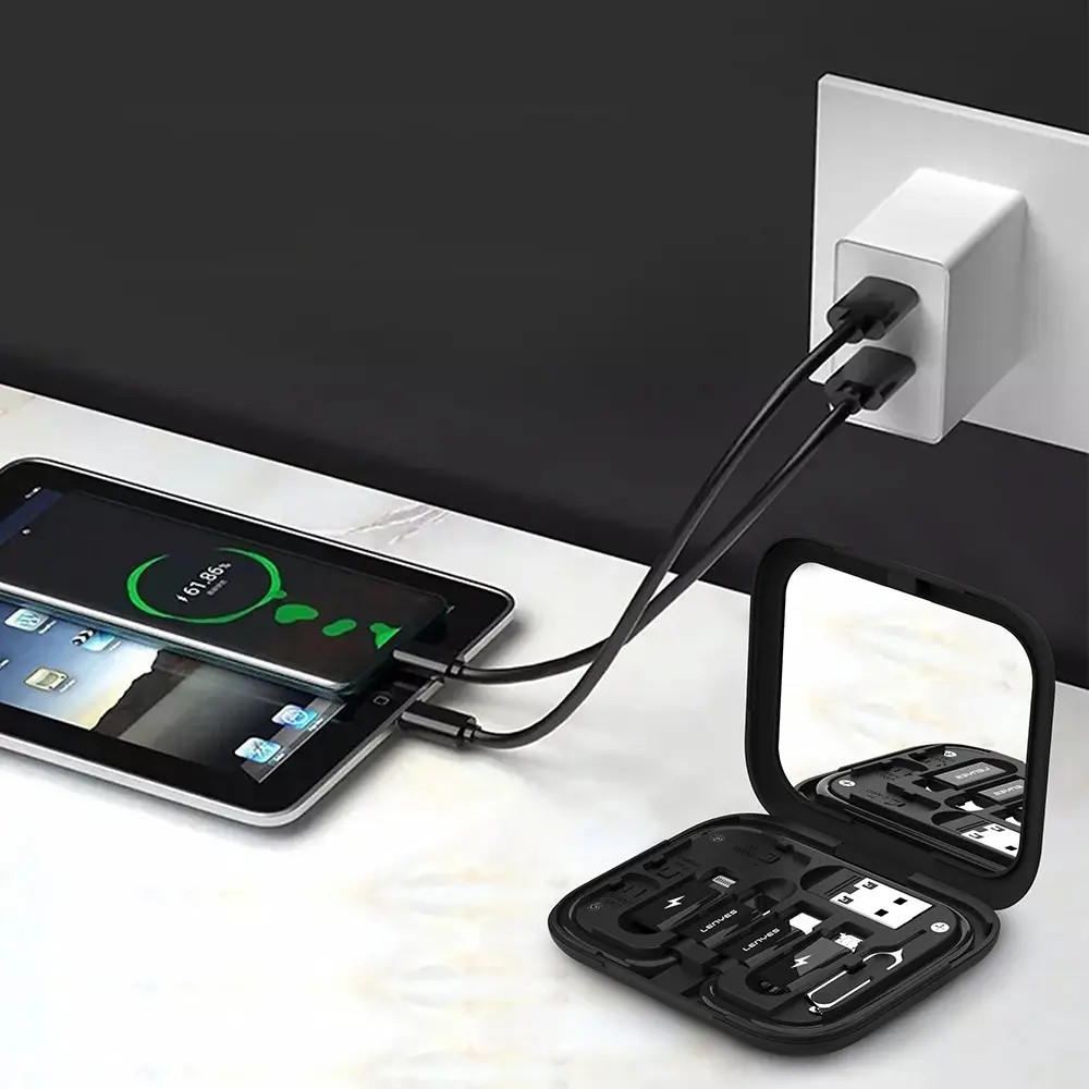 Lenyes LB602 6'sı 1 Arada Type-C 60W Çevirici Adaptör Seti, Standlı Kutu