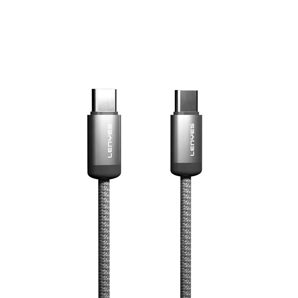 Lenyes LC527 Type-C to Type-C 60W Örgülü Manyetik Şarj ve Data Kablosu 1 m
