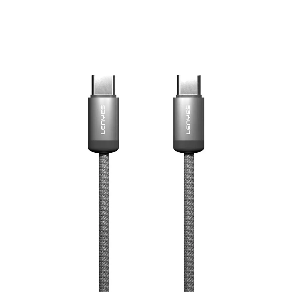 Lenyes LC527 Type-C to Type-C 60W Örgülü Manyetik Şarj ve Data Kablosu 1 m