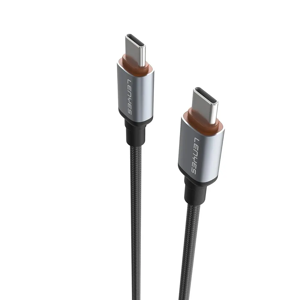 Lenyes LC528 Type-C to Type-C Örgülü Şarj ve Data Kablosu, 60W 1 m