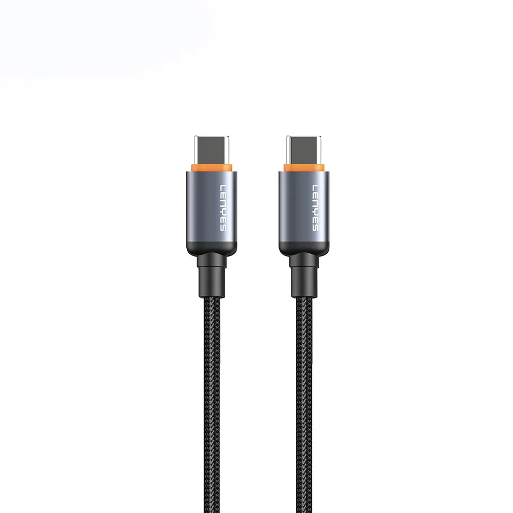 Lenyes LC528 Type-C to Type-C Örgülü Şarj ve Data Kablosu, 60W 1 m