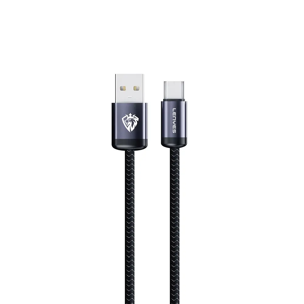 Lenyes LC537 USB-A to Micro USB Örgülü Şarj ve Data Kablosu, 10W 1M