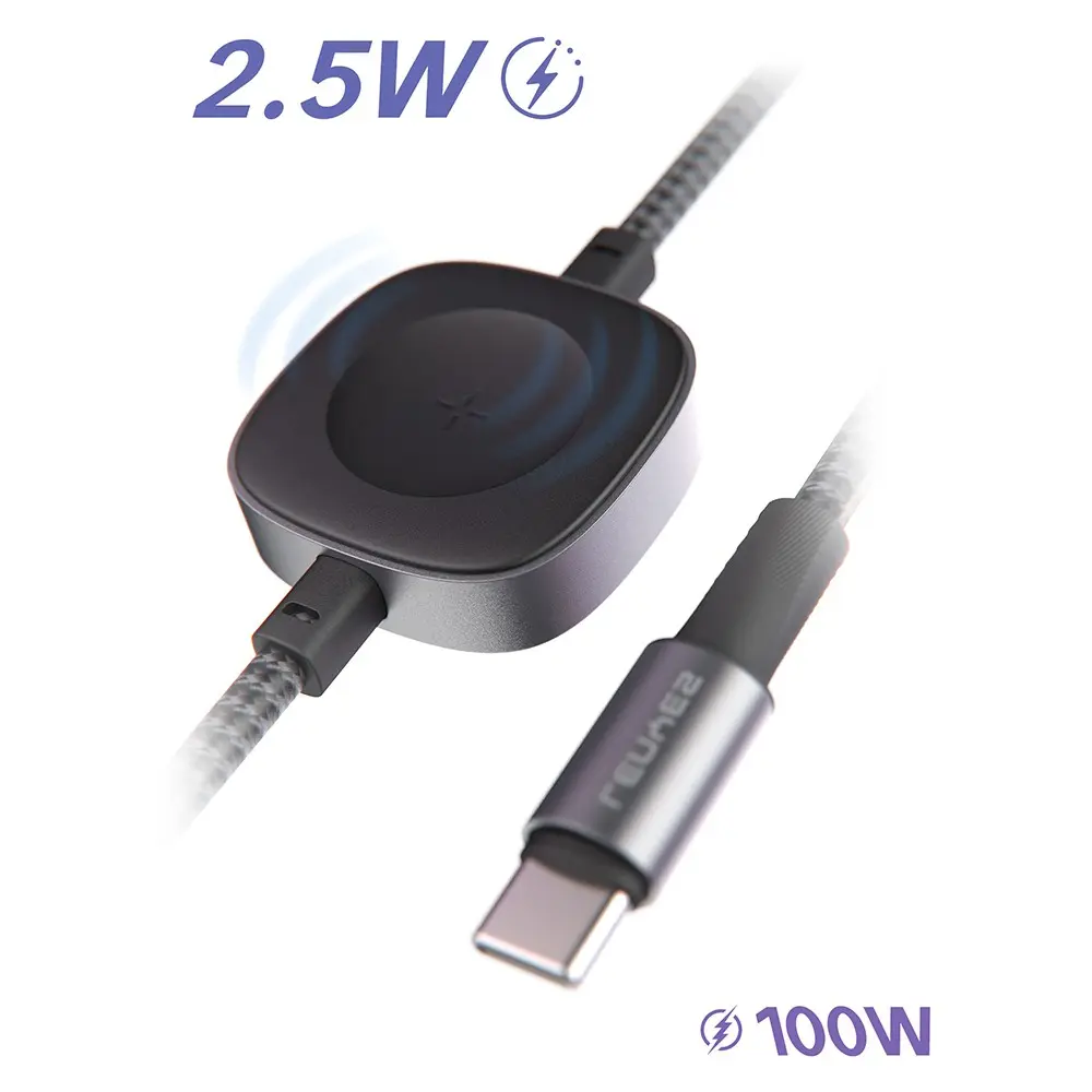 Lenyes LC540 Type-C to Type-C Şarj Kablosu, 100W ve Akıllı Saat Şarj Pedli 1.2 m