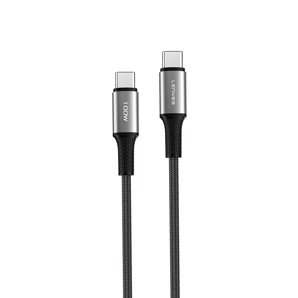 Lenyes LC562 Type-C to Type-C 100W PD Örgü Şarj ve Data Kablosu, 2 m