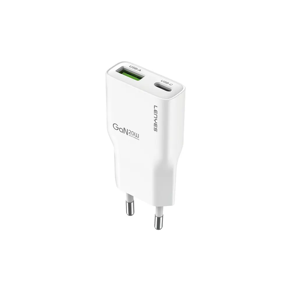 Lenyes LCH11 GaN 20W PD Şarj Adaptörü, Type-C to Type-C Kablolu