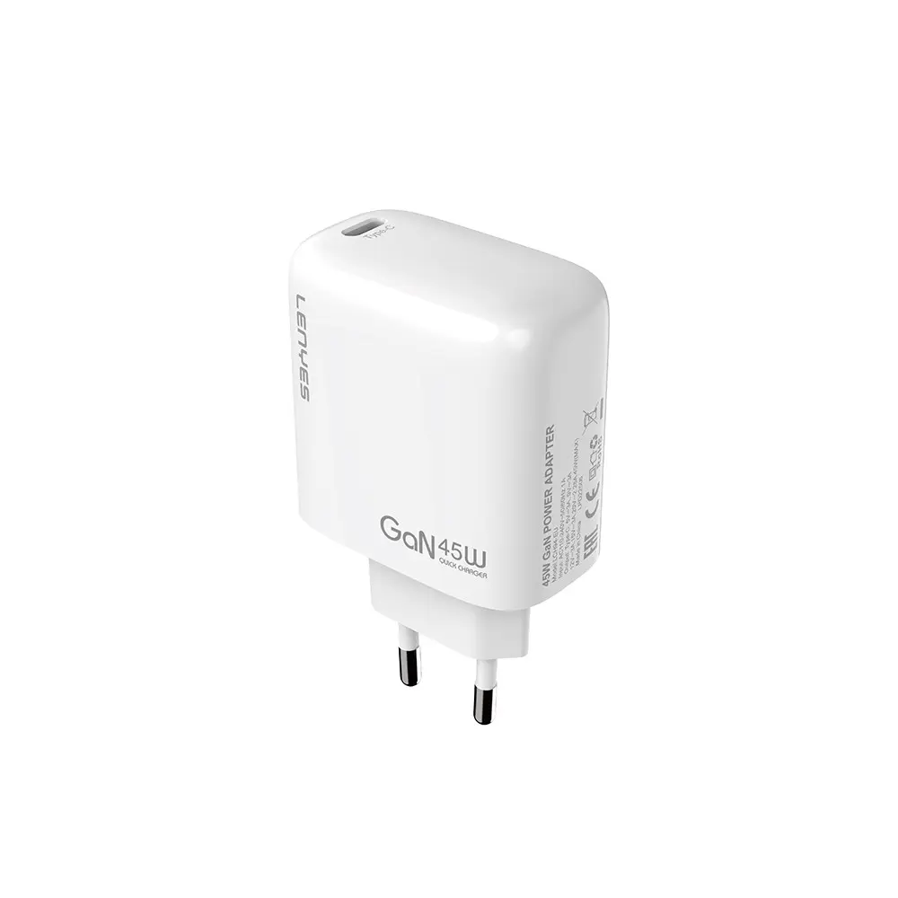 Lenyes LCH94 45W GaN Type-C PD Şarj Adaptörü, Beyaz