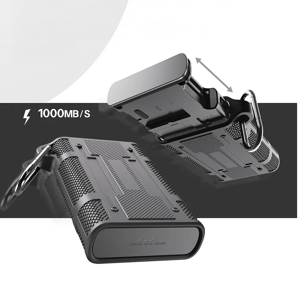Lenyes LCR04 Type-C Kart Okuyucu, 10 Gbps ve IP54 Su Geçirmez Kutu