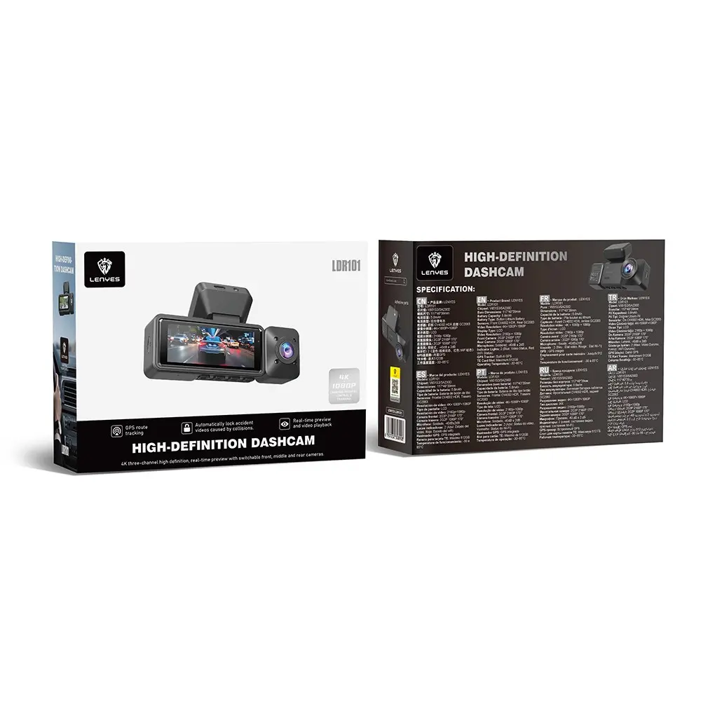 Lenyes LDR101 4K Ultra HD WiFi Destekli Ön ve Arka Araç Kamerası