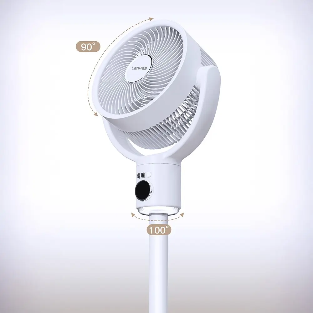 Lenyes LHF10 10 inç Uzaktan Kumandalı Uzayabilen Fan, LED Göstergeli