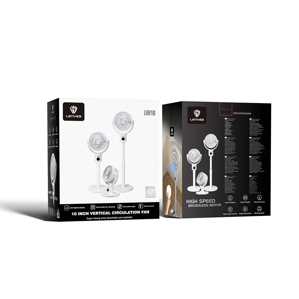 Lenyes LHF10 10 inç Uzaktan Kumandalı Uzayabilen Fan, LED Göstergeli