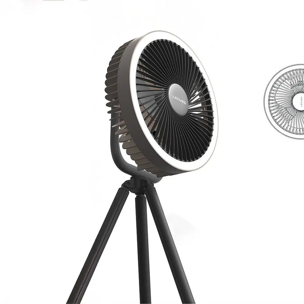 Lenyes LHF11 Taşınabilir Fan, LED Işıklı ve 8000 mAh Powerbank