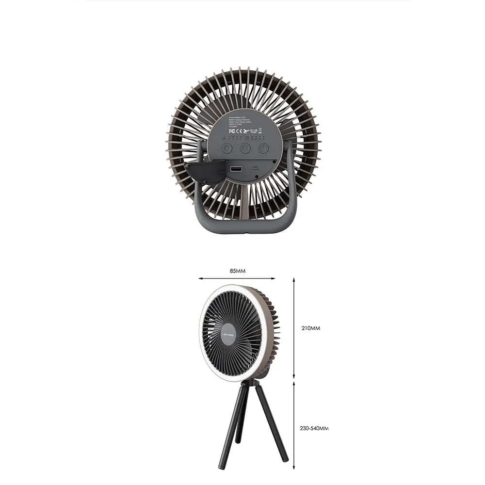 Lenyes LHF11 Taşınabilir Fan, LED Işıklı ve 8000 mAh Powerbank