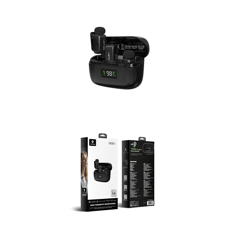Lenyes LM206 Kablosuz Yaka Mikrofonu, Lightning Girişli ve LED Göstergeli