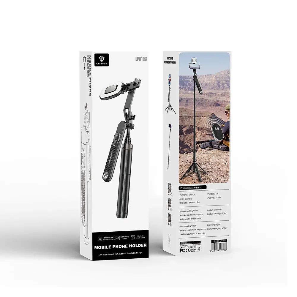 Lenyes LPH103 Bluetooth Kumandalı Tripod Selfie Çubuğu